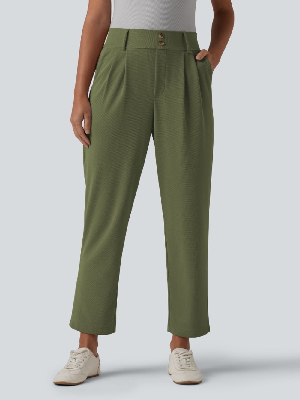 Halara Flex™ High Waisted Tapered Waffle Work Pants with Pockets NWT XL